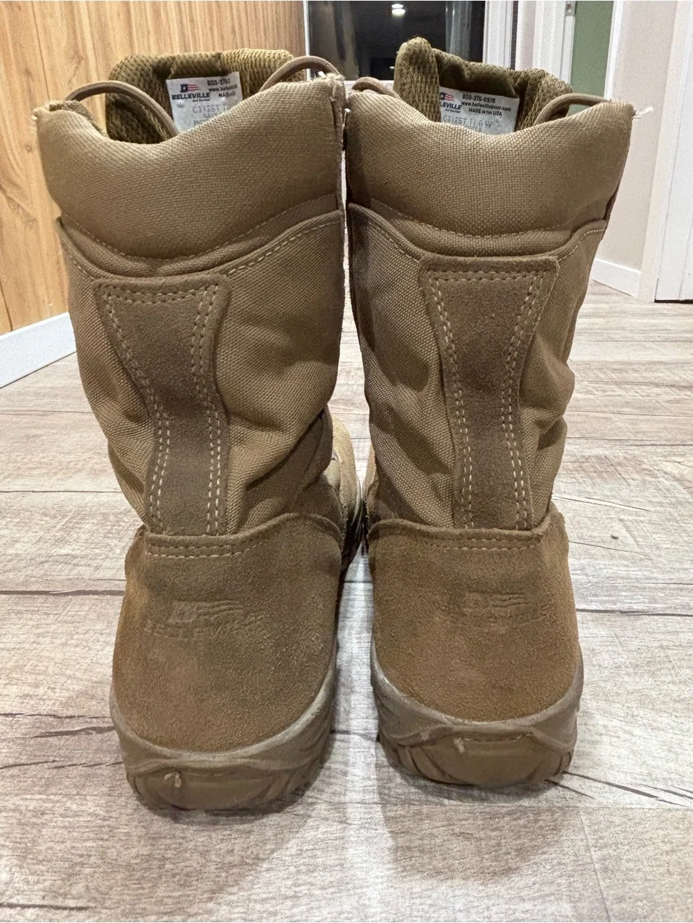 Men’s Belleville Tactical Lace-Up Boots in Coyote Brown Military Size 11 W
